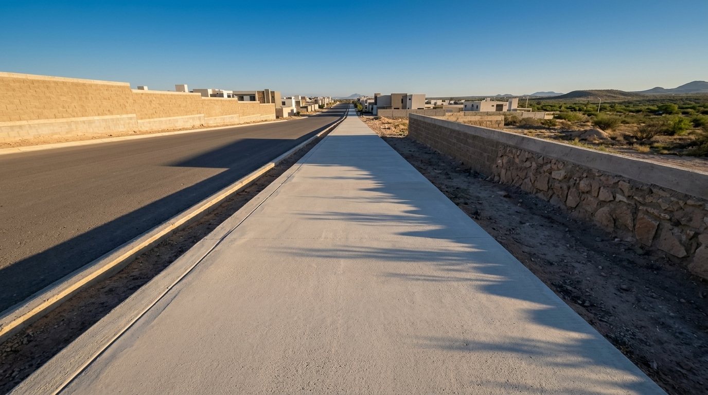 Obra de urbanización y banquetas en fraccionamiento por Grupo ROGO